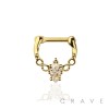 CZ LACEY EDGE INFINITE FILIGREE SIDE SEPTUM HINGED CLICKER